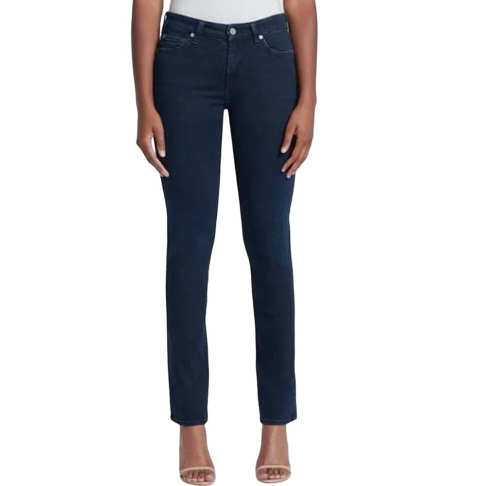 7 FOR ALL MANKIND Kimmie Straight Leg Dark Wash Blue Jeans Denim  - Sz 24